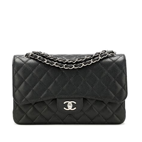 chanel caviar black bag|Chanel Black Quilted Caviar Jumbo Timeless Classic Double .